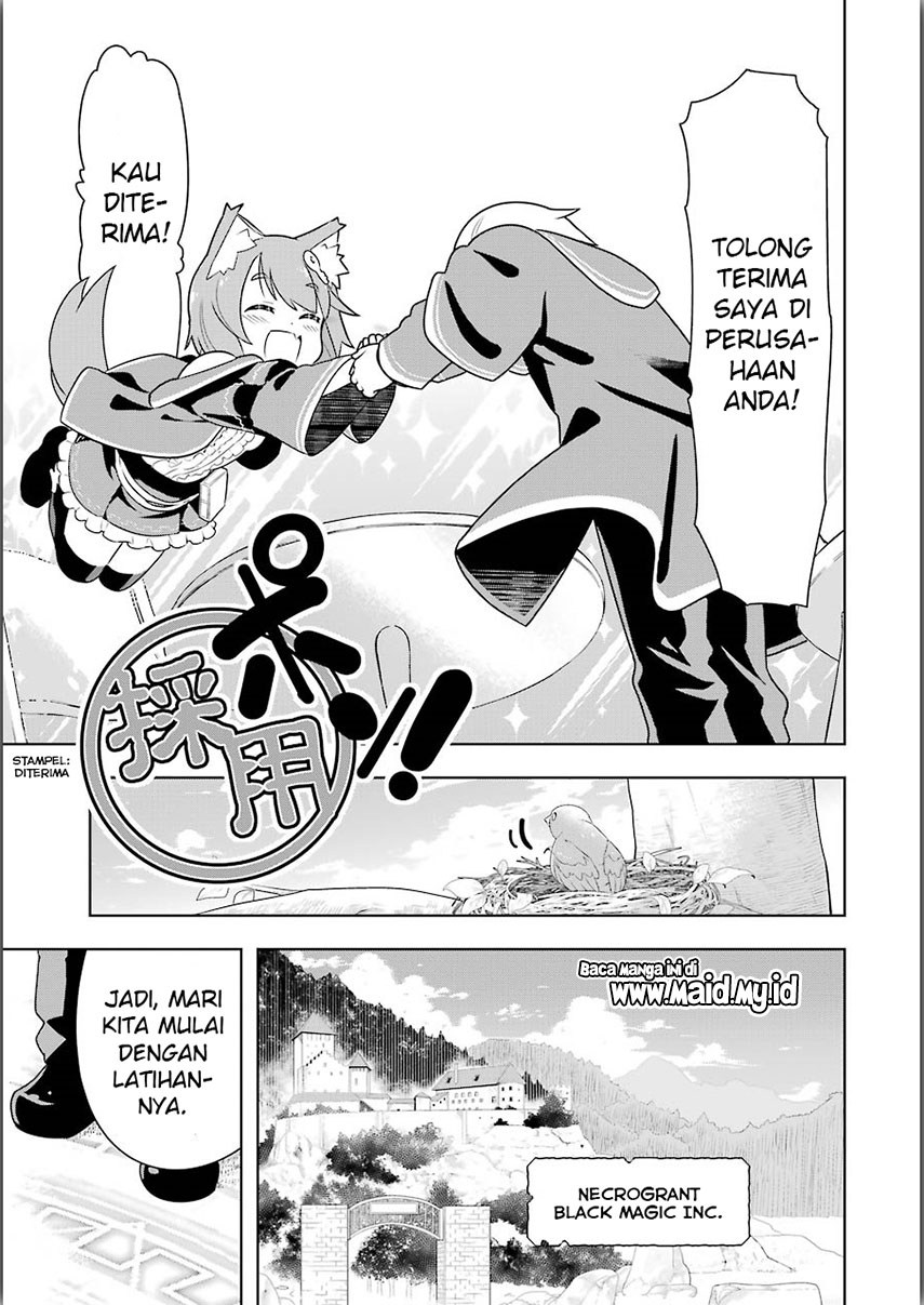 Wakamono no Kuro Mahou Hanare ga Shinkoku desu ga, Shuushoku shite Mitara Taiguu Iishi, Shachou mo Tsukaima mo Kawaikute Saikou desu Chapter 01 Gambar 24
